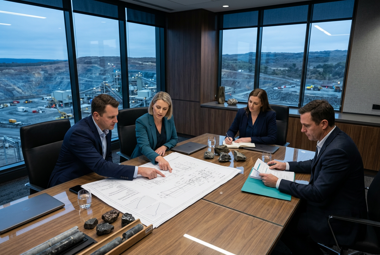Reunión ejecutiva de vinculación empresarial en el sector industrial
